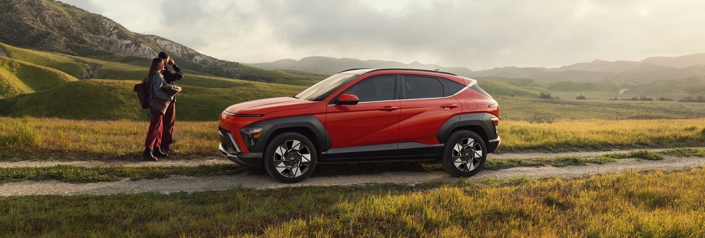Le Hyundai Kona 2026 en nature.