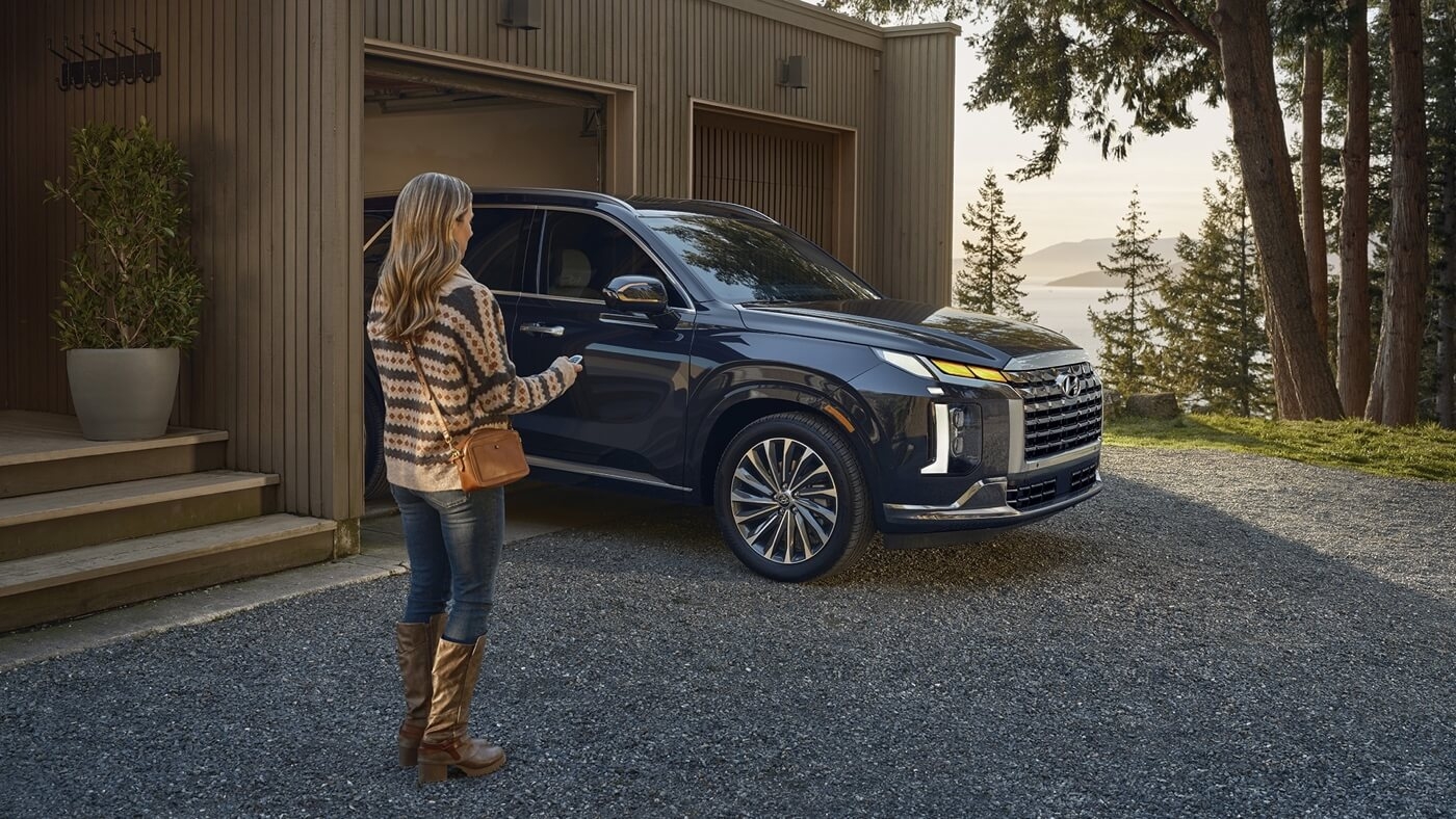 Capteur de clé à proximité du Hyundai Palisade 2025.